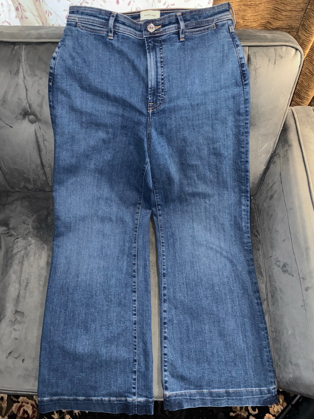 Everlane high key jean wide-leg high rise stretch women’s 30r indigo y2k retro - Picture 4 of 13